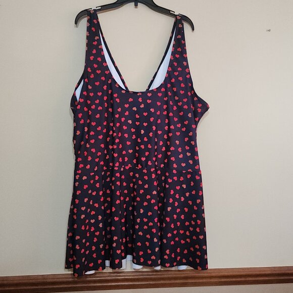 SHEIN Heart Pattern Tankini Summer Beach Size 4XL NWOT - Picture 7 of 11
